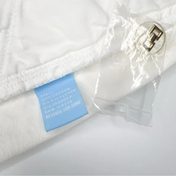 J McLaughlin White Dominica Shorts Sailor Button Cotton Stretch size 6 NEW - Picture 5 of 7